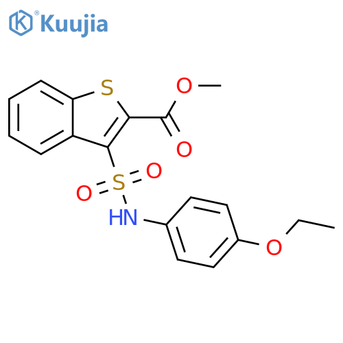 methyl 3-(4-ethoxyphenyl)sulfamoyl-1-benzothiophene-2-carboxylate structure
