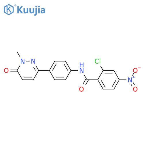 2-chloro-N-4-(1-methyl-6-oxo-1,6-dihydropyridazin-3-yl)phenyl-4-nitrobenzamide structure