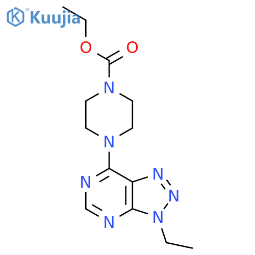 ethyl 4-{3-ethyl-3H-1,2,3triazolo4,5-dpyrimidin-7-yl}piperazine-1-carboxylate structure