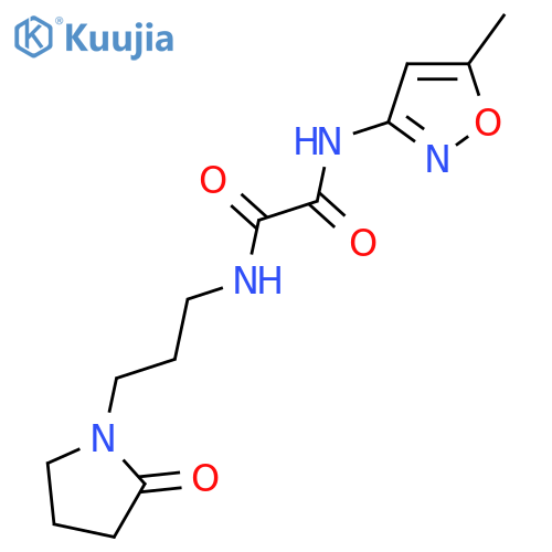 N-(5-methyl-1,2-oxazol-3-yl)-N'-3-(2-oxopyrrolidin-1-yl)propylethanediamide structure