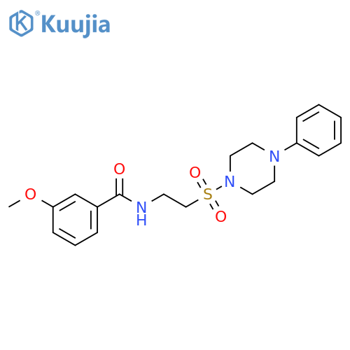3-methoxy-N-{2-(4-phenylpiperazin-1-yl)sulfonylethyl}benzamide structure