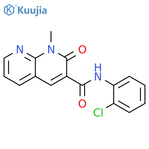 N-(2-chlorophenyl)-1-methyl-2-oxo-1,2-dihydro-1,8-naphthyridine-3-carboxamide structure