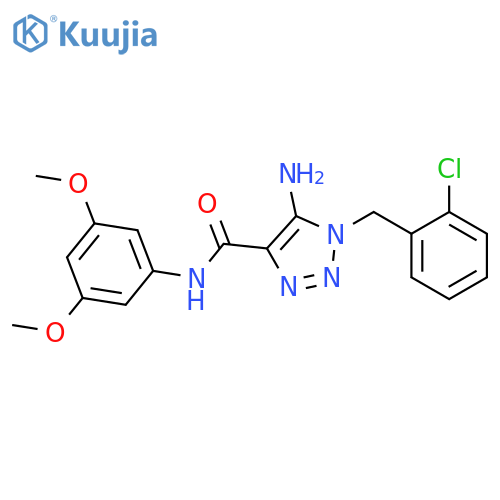 5-amino-1-(2-chlorophenyl)methyl-N-(3,5-dimethoxyphenyl)-1H-1,2,3-triazole-4-carboxamide structure