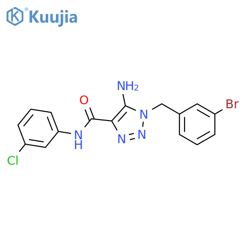 5-amino-1-(3-bromophenyl)methyl-N-(3-chlorophenyl)-1H-1,2,3-triazole-4-carboxamide structure