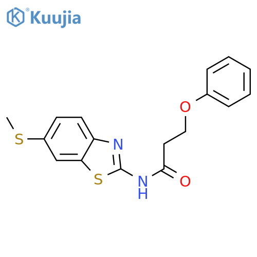 N-6-(methylsulfanyl)-1,3-benzothiazol-2-yl-3-phenoxypropanamide structure