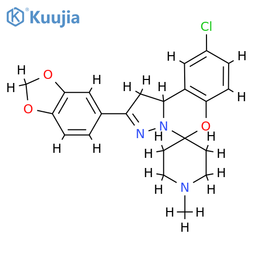 4'-(2H-1,3-benzodioxol-5-yl)-12'-chloro-1-methyl-8'-oxa-5',6'-diazaspiropiperidine-4,7'-tricyclo7.4.0.0^{2,6}tridecane-1'(9'),4',10',12'-tetraene structure