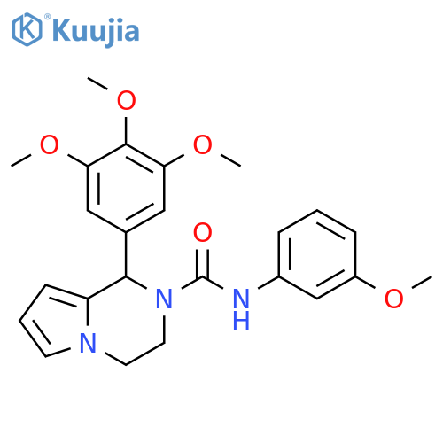 N-(3-methoxyphenyl)-1-(3,4,5-trimethoxyphenyl)-1H,2H,3H,4H-pyrrolo1,2-apyrazine-2-carboxamide structure