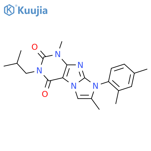8-(2,4-dimethylphenyl)-1,7-dimethyl-3-(2-methylpropyl)-1H,2H,3H,4H,8H-imidazo1,2-gpurine-2,4-dione structure