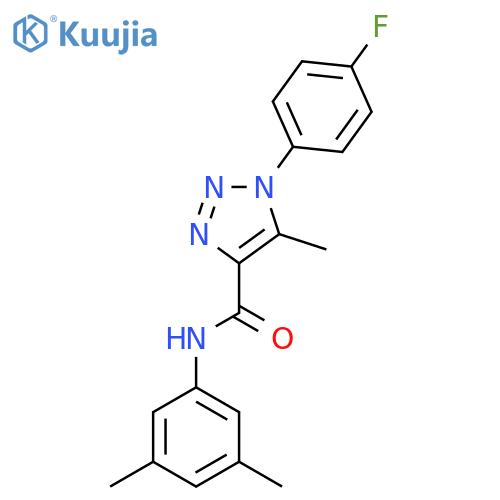 N-(3,5-dimethylphenyl)-1-(4-fluorophenyl)-5-methyl-1H-1,2,3-triazole-4-carboxamide structure