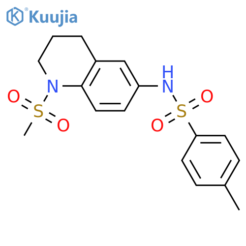 N-(1-methanesulfonyl-1,2,3,4-tetrahydroquinolin-6-yl)-4-methylbenzene-1-sulfonamide structure
