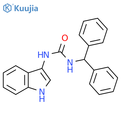 1-(diphenylmethyl)-3-(1H-indol-3-yl)urea structure