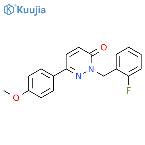 2-(2-fluorophenyl)methyl-6-(4-methoxyphenyl)-2,3-dihydropyridazin-3-one structure