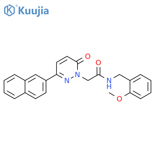 N-(2-methoxyphenyl)methyl-2-3-(naphthalen-2-yl)-6-oxo-1,6-dihydropyridazin-1-ylacetamide structure