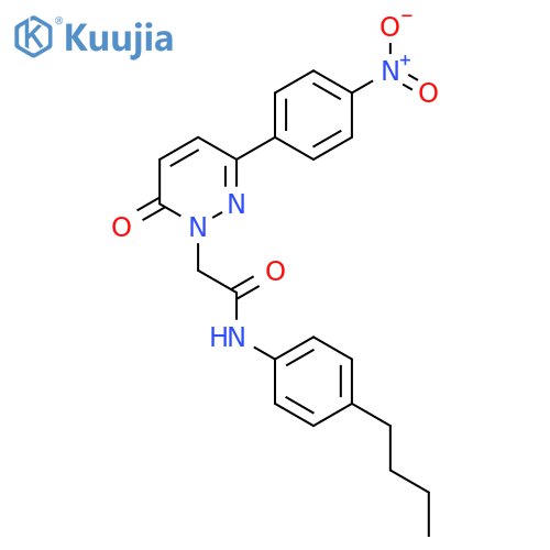 N-(4-butylphenyl)-2-3-(4-nitrophenyl)-6-oxo-1,6-dihydropyridazin-1-ylacetamide structure