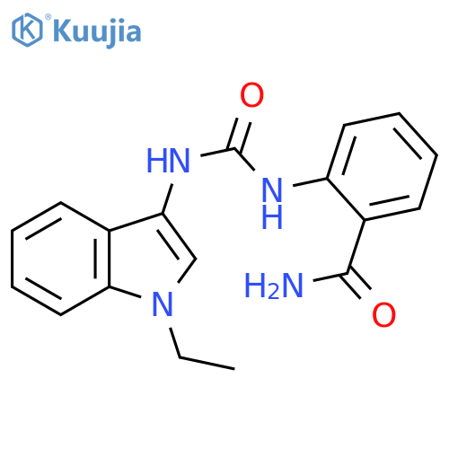 2-{(1-ethyl-1H-indol-3-yl)carbamoylamino}benzamide structure