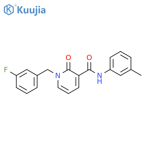 1-(3-fluorophenyl)methyl-N-(3-methylphenyl)-2-oxo-1,2-dihydropyridine-3-carboxamide structure