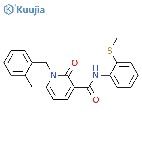 1-(2-methylphenyl)methyl-N-2-(methylsulfanyl)phenyl-2-oxo-1,2-dihydropyridine-3-carboxamide structure