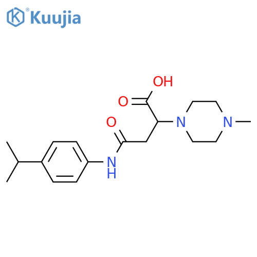 2-(4-methylpiperazin-1-yl)-3-{4-(propan-2-yl)phenylcarbamoyl}propanoic acid structure