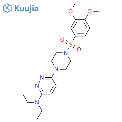 6-4-(3,4-dimethoxybenzenesulfonyl)piperazin-1-yl-N,N-diethylpyridazin-3-amine structure