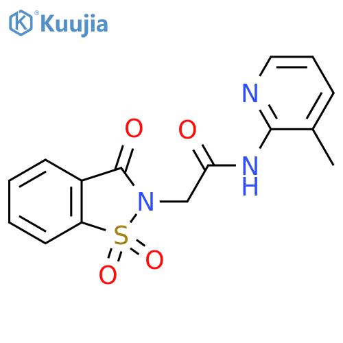 N-(3-methylpyridin-2-yl)-2-(1,1,3-trioxo-2,3-dihydro-1lambda6,2-benzothiazol-2-yl)acetamide structure