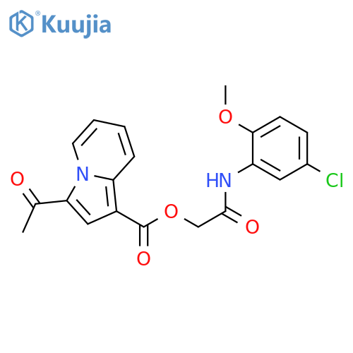 (5-chloro-2-methoxyphenyl)carbamoylmethyl 3-acetylindolizine-1-carboxylate structure