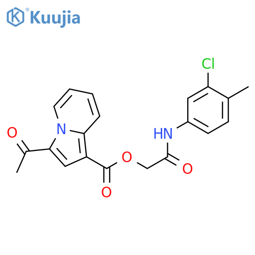 (3-chloro-4-methylphenyl)carbamoylmethyl 3-acetylindolizine-1-carboxylate structure