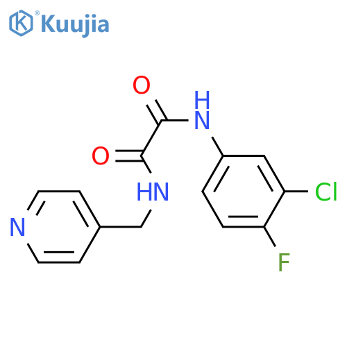 N-(3-chloro-4-fluorophenyl)-N'-(pyridin-4-yl)methylethanediamide structure