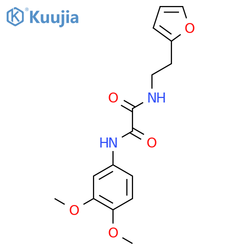 N'-(3,4-dimethoxyphenyl)-N-2-(furan-2-yl)ethylethanediamide structure