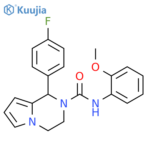 1-(4-fluorophenyl)-N-(2-methoxyphenyl)-1H,2H,3H,4H-pyrrolo1,2-apyrazine-2-carboxamide structure