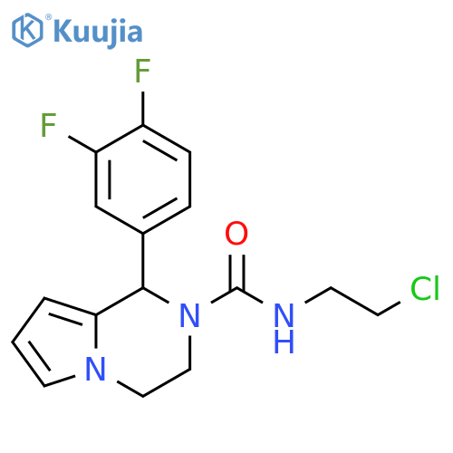 N-(2-chloroethyl)-1-(3,4-difluorophenyl)-1H,2H,3H,4H-pyrrolo1,2-apyrazine-2-carboxamide structure