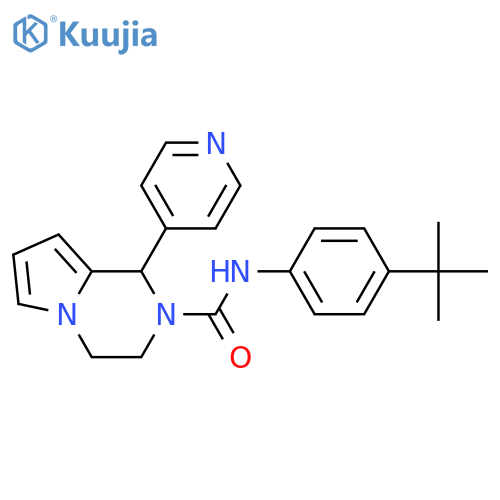 N-(4-tert-butylphenyl)-1-(pyridin-4-yl)-1H,2H,3H,4H-pyrrolo1,2-apyrazine-2-carboxamide structure