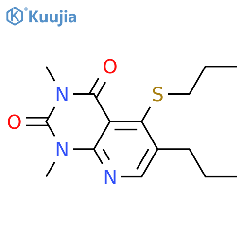1,3-dimethyl-6-propyl-5-(propylsulfanyl)-1H,2H,3H,4H-pyrido2,3-dpyrimidine-2,4-dione structure