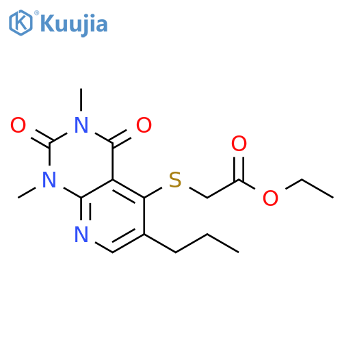 ethyl 2-({1,3-dimethyl-2,4-dioxo-6-propyl-1H,2H,3H,4H-pyrido2,3-dpyrimidin-5-yl}sulfanyl)acetate structure
