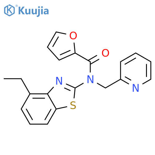 N-(4-ethyl-1,3-benzothiazol-2-yl)-N-(pyridin-2-yl)methylfuran-2-carboxamide structure