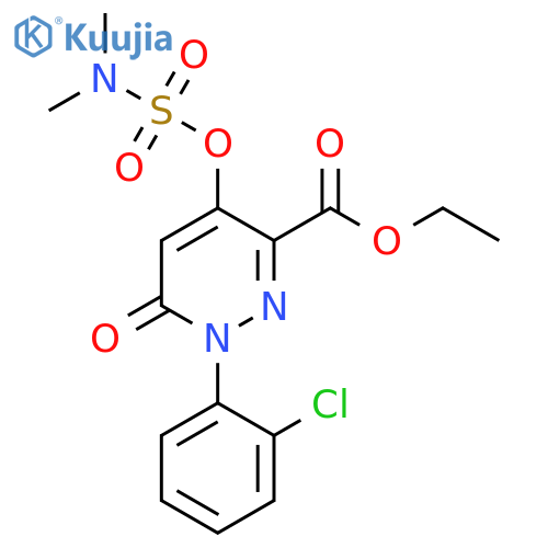 ethyl 1-(2-chlorophenyl)-4-(dimethylsulfamoyl)oxy-6-oxo-1,6-dihydropyridazine-3-carboxylate structure