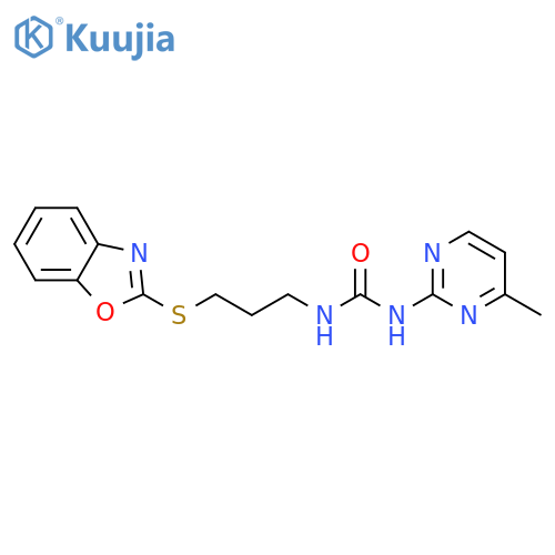 3-3-(1,3-benzoxazol-2-ylsulfanyl)propyl-1-(4-methylpyrimidin-2-yl)urea structure