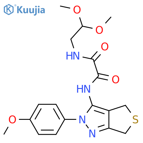 N-(2,2-dimethoxyethyl)-N'-2-(4-methoxyphenyl)-2H,4H,6H-thieno3,4-cpyrazol-3-ylethanediamide structure