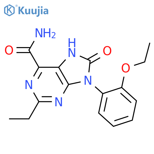 9-(2-ethoxyphenyl)-2-ethyl-8-oxo-8,9-dihydro-7H-purine-6-carboxamide structure
