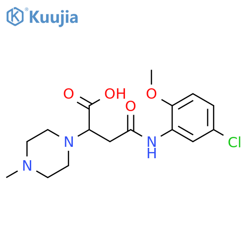 4-(5-chloro-2-methoxyanilino)-2-(4-methylpiperazin-1-yl)-4-oxobutanoic acid structure