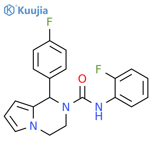 N-(2-fluorophenyl)-1-(4-fluorophenyl)-1H,2H,3H,4H-pyrrolo1,2-apyrazine-2-carboxamide structure
