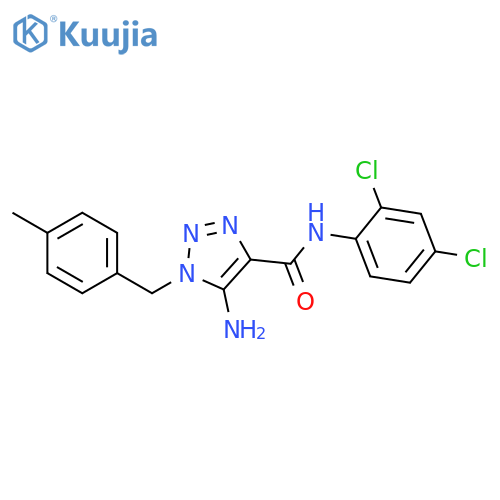 5-amino-N-(2,4-dichlorophenyl)-1-(4-methylphenyl)methyl-1H-1,2,3-triazole-4-carboxamide structure