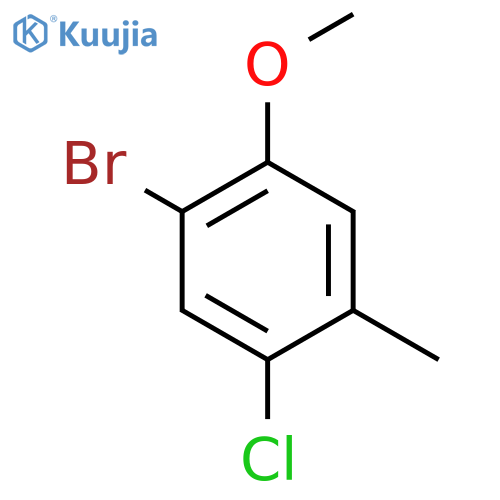 1-BRomo-5-chloro-2-methoxy-4-methylbenzene structure
