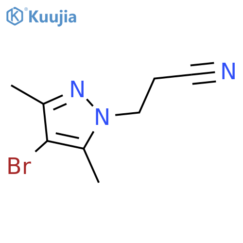3-(4-Bromo-3,5-dimethyl-1H-pyrazol-1-yl)propanenitrile structure