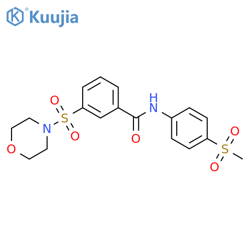 N-(4-methanesulfonylphenyl)-3-(morpholine-4-sulfonyl)benzamide structure