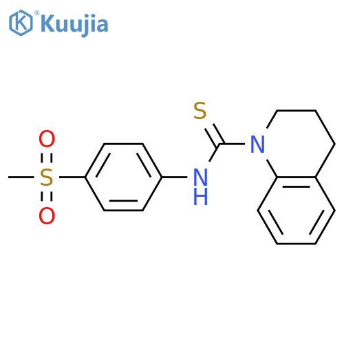 N-(4-methanesulfonylphenyl)-1,2,3,4-tetrahydroquinoline-1-carbothioamide structure