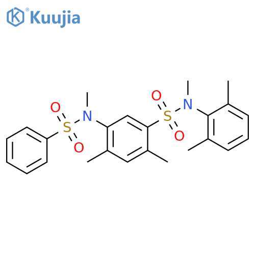 N-(2,6-dimethylphenyl)-N,2,4-trimethyl-5-(N-methylbenzenesulfonamido)benzene-1-sulfonamide structure
