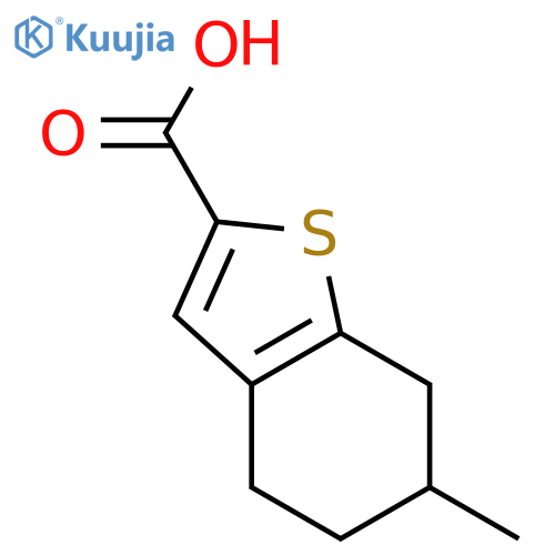 6-Methyl-4,5,6,7-tetrahydrobenzo[b]thiophene-2-carboxylic acid structure