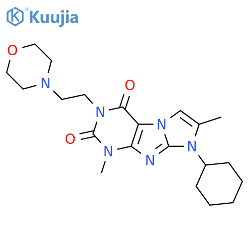 8-cyclohexyl-1,7-dimethyl-3-2-(morpholin-4-yl)ethyl-1H,2H,3H,4H,8H-imidazo1,2-gpurine-2,4-dione structure