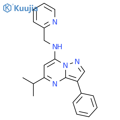 3-phenyl-5-(propan-2-yl)-N-(pyridin-2-yl)methylpyrazolo1,5-apyrimidin-7-amine structure