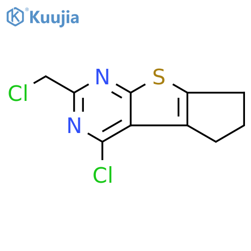 12-chloro-10-(chloromethyl)-7-thia-9,11-diazatricyclo[6.4.0.0^{2,6}]dodeca-1(8),2(6),9,11-tetraene structure
